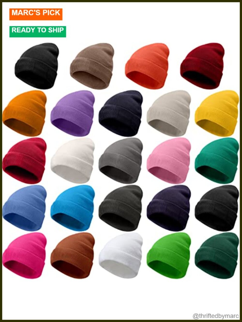 Knit Beanie Winter Hat Cozy Soft Cuffed Skull Cap for Men Women Adult